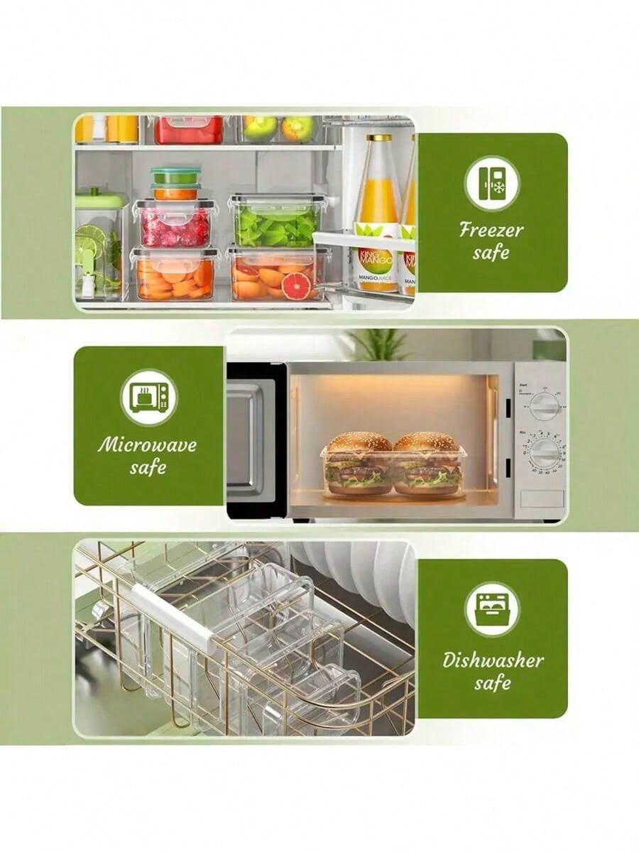 🔥24/48-piece Airtight Food Storage Containers Set – Stackable with Lids