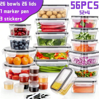 🔥24/48-piece Airtight Food Storage Containers Set – Stackable with Lids