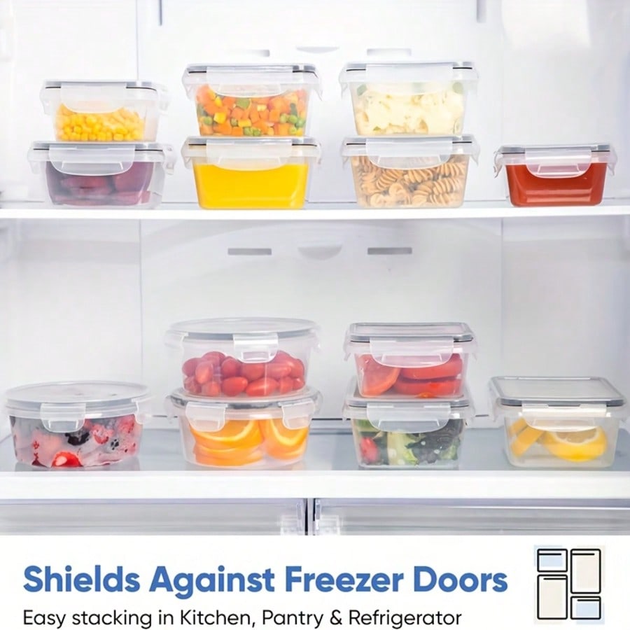 🔥24/48-piece Airtight Food Storage Containers Set – Stackable with Lids