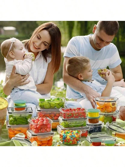 🔥24/48-piece Airtight Food Storage Containers Set – Stackable with Lids