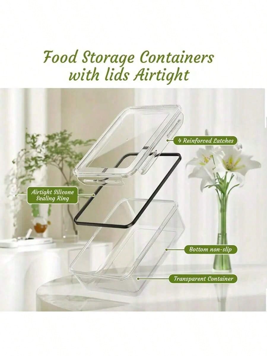🔥24/48-piece Airtight Food Storage Containers Set – Stackable with Lids